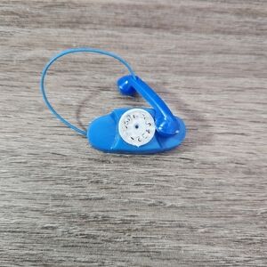 Vintage 1970's Barbie Doll Blue Phone Princess Rotary Dial Corded Telephone